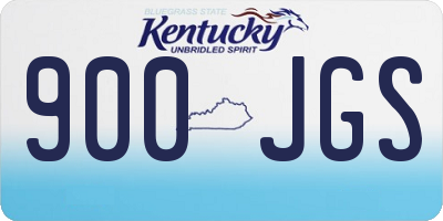 KY license plate 900JGS