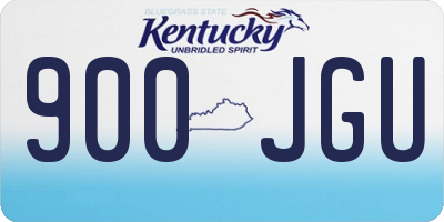 KY license plate 900JGU