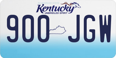 KY license plate 900JGW