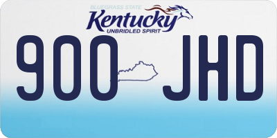 KY license plate 900JHD