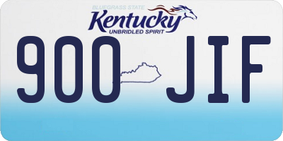 KY license plate 900JIF