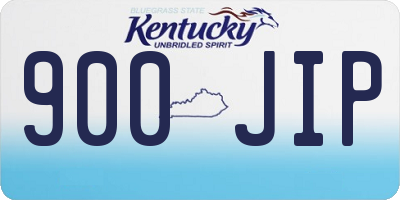 KY license plate 900JIP
