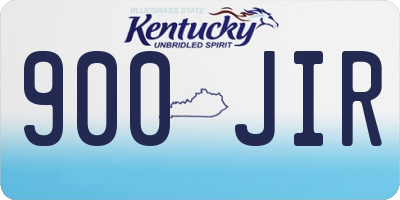 KY license plate 900JIR