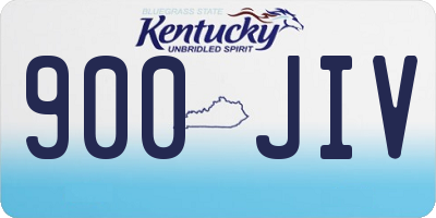 KY license plate 900JIV