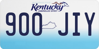KY license plate 900JIY