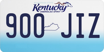 KY license plate 900JIZ