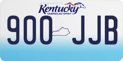 KY license plate 900JJB