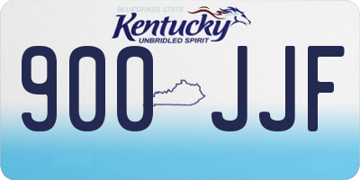 KY license plate 900JJF