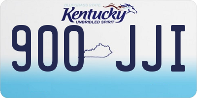 KY license plate 900JJI