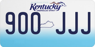 KY license plate 900JJJ