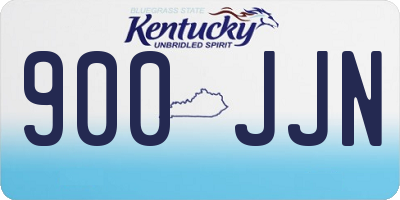 KY license plate 900JJN