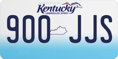 KY license plate 900JJS