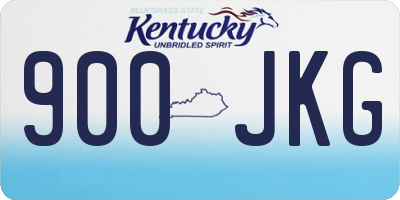 KY license plate 900JKG