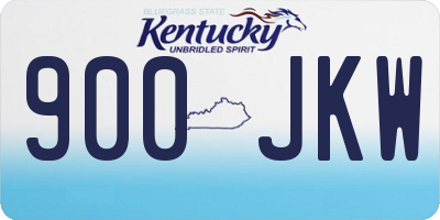 KY license plate 900JKW
