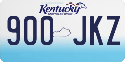 KY license plate 900JKZ