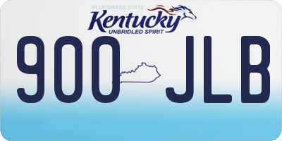 KY license plate 900JLB
