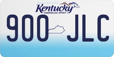 KY license plate 900JLC