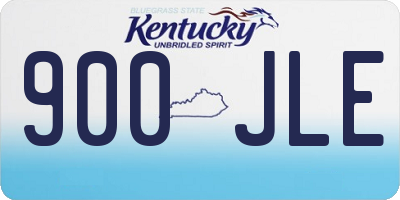KY license plate 900JLE