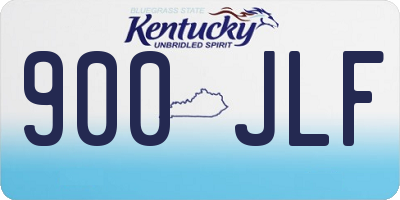 KY license plate 900JLF