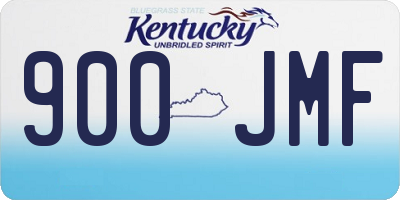 KY license plate 900JMF