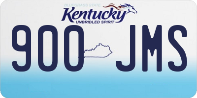 KY license plate 900JMS