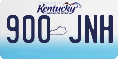 KY license plate 900JNH