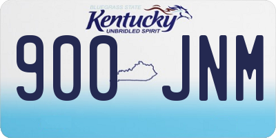 KY license plate 900JNM