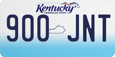 KY license plate 900JNT