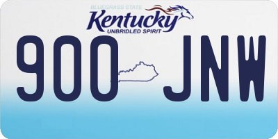 KY license plate 900JNW