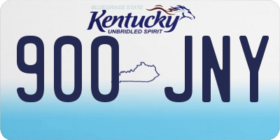 KY license plate 900JNY