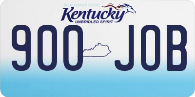 KY license plate 900JOB