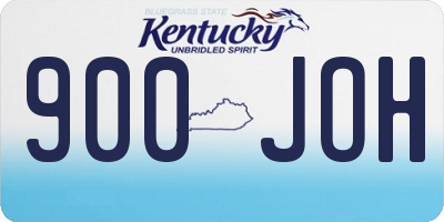 KY license plate 900JOH