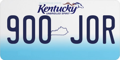 KY license plate 900JOR