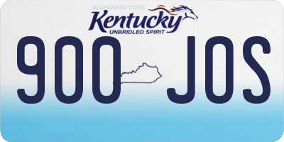KY license plate 900JOS