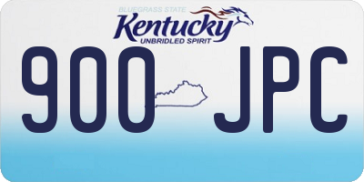 KY license plate 900JPC