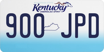 KY license plate 900JPD
