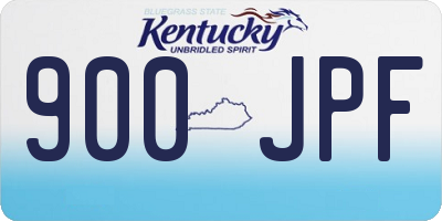KY license plate 900JPF