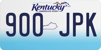 KY license plate 900JPK