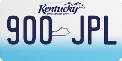 KY license plate 900JPL