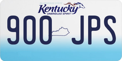 KY license plate 900JPS
