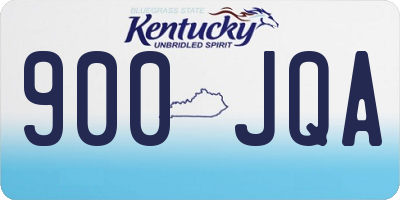 KY license plate 900JQA