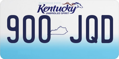 KY license plate 900JQD