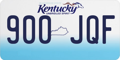 KY license plate 900JQF