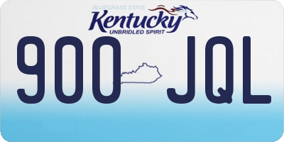 KY license plate 900JQL