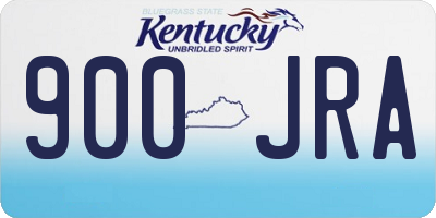 KY license plate 900JRA