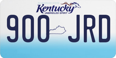 KY license plate 900JRD
