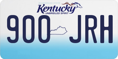 KY license plate 900JRH