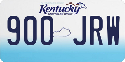 KY license plate 900JRW