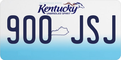 KY license plate 900JSJ