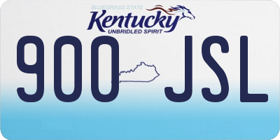 KY license plate 900JSL